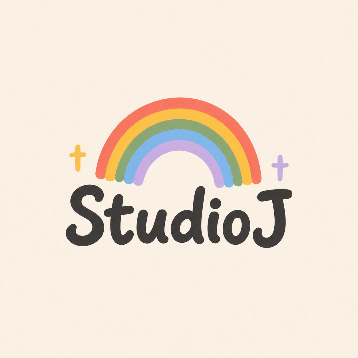 StudioJ — rainbow logo